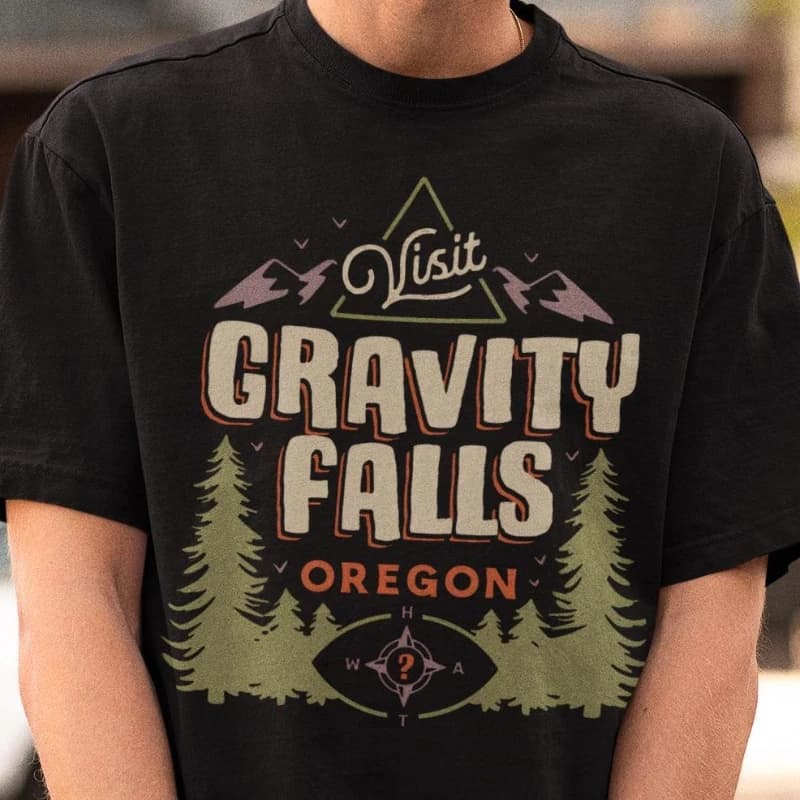 Men'S Summer Casual Short-Sleeve T-Shirt And Shorts Featuring Gravity Falls Classic Gravity Falls Classic Classic T-Shirt