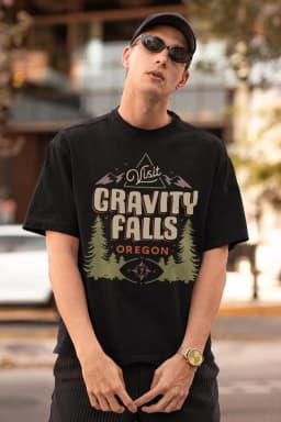 Men'S Summer Casual Short-Sleeve T-Shirt And Shorts Featuring Gravity Falls Classic Gravity Falls Classic Classic T-Shirt