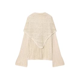 TAFAFXY 2026 Spring Women Sets Long Sleeve O-Neck Shawl Hollow-out Knitted Pullovers Loose Sweaters Midi Skirt Casual Suits