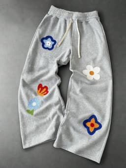 2026 Men's Soft Loose Fit Pants Grey White Bubble Letter Print Drawstring Elastic Waist Breathable Casual Streetwear Trousers