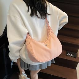 Solid Personality Portable Solid Color Shoulder Bags for Women 2026 Casual Fashion New Large Capacity Crossbody Bags