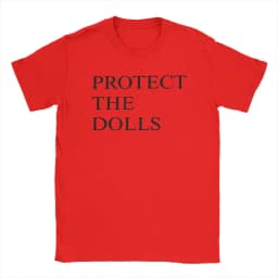 Protect The Dolls Print Women T-Shirt Round Neck Fashion Beach Tee Shirt Streetwear Casual Clothing Streetwear