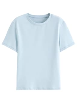 FSLE 2026 Summer Women's Nylon Spandex Tapered T-Shirt - Flattering Casual Top for Daily Wear