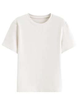 FSLE 2026 Summer Women's Nylon Spandex Tapered T-Shirt - Flattering Casual Top for Daily Wear