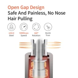Huanxing HN3 Electric Mini Nose Hair Trimmers Portable Nose Ear Hair Shaver Clipper Waterproof Safe Removal Cleaner