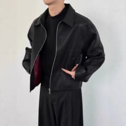Men Leather Jacket Spring Autumn American High Street Turn Down Collar Male Outerwear Windproof Long Sleeve Zipper Man Coat