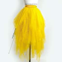 Adult Fluffy Tulle Tutu Skirt with Colorful LED Lights, Layered Ruffled High Low Skirt for Prom Halloween Costume