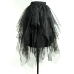 Adult Fluffy Tulle Tutu Skirt with Colorful LED Lights, Layered Ruffled High Low Skirt for Prom Halloween Costume