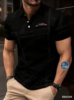 2026 Plus Size Mens NO DENIM 3D Golf Polo Shirt Simple Business Short Sleeve lapel Polo Shirt Daily Party Men's Clothing
