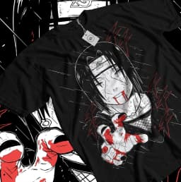 Naruto Summer New Uchiha Bloodline Anime Printed T-shirt Men's Cotton Neutral Casual Family Set Short T-shirt Top