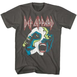 New 1980s Def Leppard Men's T-shirt with Leopard Pattern Directly Sprayed