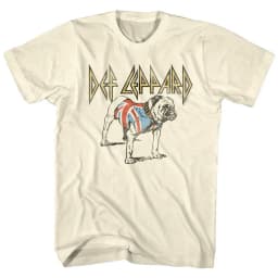 New 1980s Def Leppard Men's T-shirt with Leopard Pattern Directly Sprayed