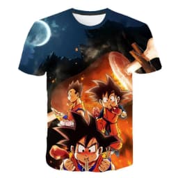 2026 Summer Dragon Ball Retro Fitness T-shirt Men's Oversized 3D Printed Short-sleeved Family Unisex Children's Sports Shirt