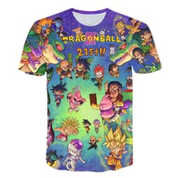 2026 Summer Dragon Ball Retro Fitness T-shirt Men's Oversized 3D Printed Short-sleeved Family Unisex Children's Sports Shirt