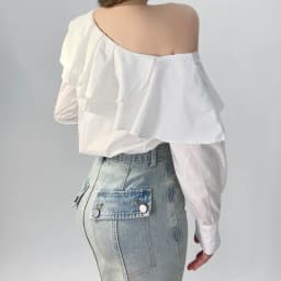 Chic Korean Long Sleeve Women Blouse Ruffle White Lantern Sleeve Tops Off Shoulder Sexy Shirt Elegant Cotton Clothing