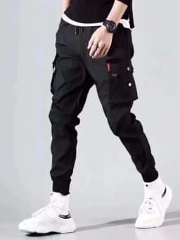 2026 New Trendy Solid Color Pants, Multi Flap Pocket Men's Cargo Pants, Loose Casual Outdoor Pants, Men's Work Pants Oversized