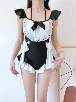 Sexy Comfortable Body Dress with Small Fly Sleeves Bow Tie Cinching Ruffles Cute Strap Design for Women Fashion