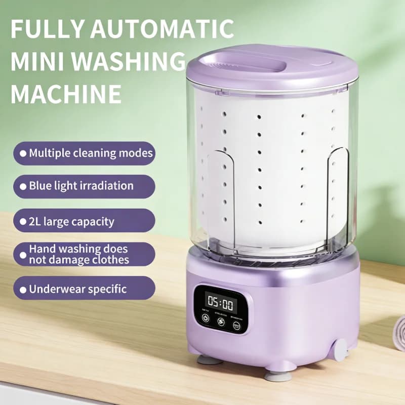 2L Wireless Mini Charging Wash in One Washing Machine Suitable for Underwear, Socks, Pet Clothes