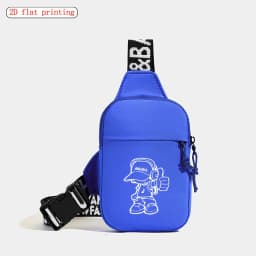 Men's Fashion Chest Bag Solid Color Music Boy 2D Print Suitable for Daily Commuting Outdoor Travel Mobile Bag Waist Bag