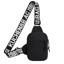 Men's Fashion Chest Bag Solid Color Music Boy 2D Print Suitable for Daily Commuting Outdoor Travel Mobile Bag Waist Bag