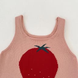 New Hot-Selling Summer Girls' Knit Color-Blocked Pattern Strap Vest for Outdoor Wear in Europe and America