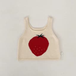 New Hot-Selling Summer Girls' Knit Color-Blocked Pattern Strap Vest for Outdoor Wear in Europe and America