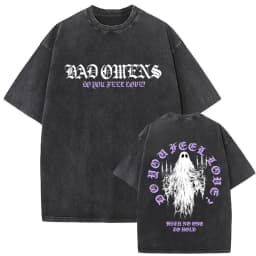 Washed Vintage Bad Omens Do You Feel Love Tour 2026 Graphic T Shirt Men Women Clothing Retro Rock Gothic Metal Street T-shirts