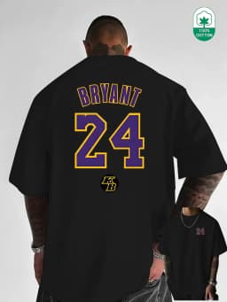 Black Cotton TShirt Summer Short Sleeve Men Fitness Muscle Kobe 24 Classic Streetwear Style