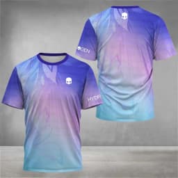 Skull Gradient Splash T-Shirt Men Women Sport Graphic Tee 3D Printing Summer Casual Fashion Streetwear Baseball Cap