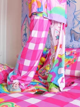 Summer New Rainbow Dopamine Pants Adults Kids Cute Y2k Harajuku Style Bottoms Fashionable Plus-size Breathable Extra Loose Pants