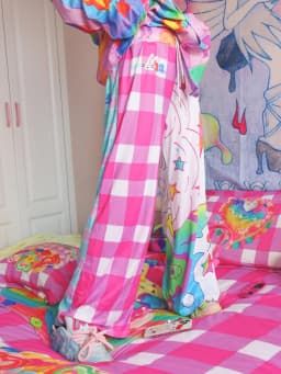 Summer New Rainbow Dopamine Pants Adults Kids Cute Y2k Harajuku Style Bottoms Fashionable Plus-size Breathable Extra Loose Pants