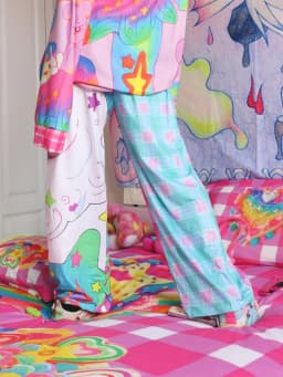 Summer New Rainbow Dopamine Pants Adults Kids Cute Y2k Harajuku Style Bottoms Fashionable Plus-size Breathable Extra Loose Pants