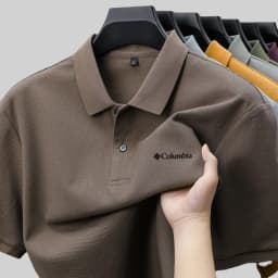 100% Pure Cotton Summer New Men's Short-Sleeved Polo Shirt, Comfortable and Breathable High-End Brand Designer Embroidered T-Shi