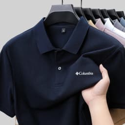 100% Pure Cotton Summer New Men's Short-Sleeved Polo Shirt, Comfortable and Breathable High-End Brand Designer Embroidered T-Shi