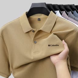 100% Pure Cotton Summer New Men's Short-Sleeved Polo Shirt, Comfortable and Breathable High-End Brand Designer Embroidered T-Shi