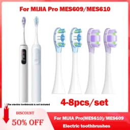 Replacement Brush Heads for XIAOMI MIJIA MES609/610 Pro 4/8PCS Sonic Electric Toothbrush Sealed Package Brush Heads Soft
