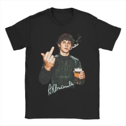 Andrea Kimi Antonelli Smoking and Drinking Beer T-Shirts for 100% Cotton T Shirt Short Sleeve Tee Shirt Plus Size Clothes