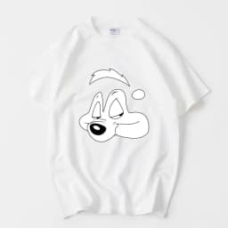 American-style Printed Cotton Summer Short-sleeved T-shirt for Men and Women, Loose-fitting Top Clothing