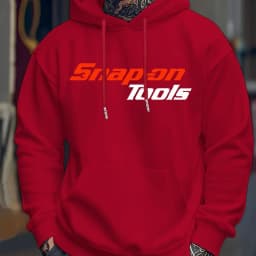 2026 Men's Casual Hoodie with Eye-catching Pattern "SNAP ON TOOLS" Regular Style Hoodie