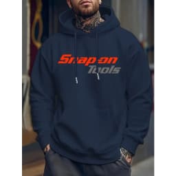 2026 Men's Casual Hoodie with Eye-catching Pattern "SNAP ON TOOLS" Regular Style Hoodie