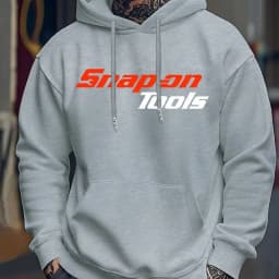 2026 Men's Casual Hoodie with Eye-catching Pattern "SNAP ON TOOLS" Regular Style Hoodie