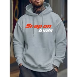 2026 Men's Casual Hoodie with Eye-catching Pattern "SNAP ON TOOLS" Regular Style Hoodie