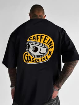 Motorcycle Skeleton Men's T-shirt Large Cotton Short Sleeve Top Summer Street Wear