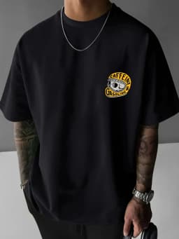 Motorcycle Skeleton Men's T-shirt Large Cotton Short Sleeve Top Summer Street Wear