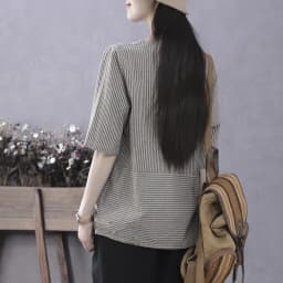 Plus Size Women's Summer Casual Retro T-Shirt Loose Striped Thin Office Lady Fashion New Arrival Trendy Comfortable