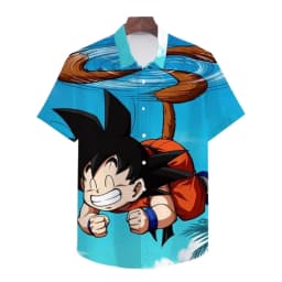 Summer Vegeta Theme Hawaiian Shirt Men Dragon Ball Shirt Men Clothes Fashion Tops