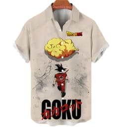 Summer Vegeta Theme Hawaiian Shirt Men Dragon Ball Shirt Men Clothes Fashion Tops