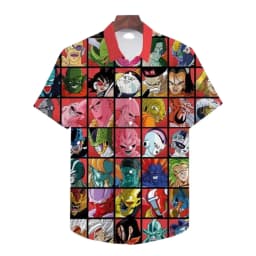 Summer Vegeta Theme Hawaiian Shirt Men Dragon Ball Shirt Men Clothes Fashion Tops
