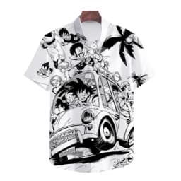 Summer Vegeta Theme Hawaiian Shirt Men Dragon Ball Shirt Men Clothes Fashion Tops