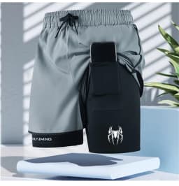 Men Running Shorts Gym Sports 2 in 1 Camo Quick Dry Workout Training Gym Fitness Jogging Short Sweatpants Summer Men Sportswear
